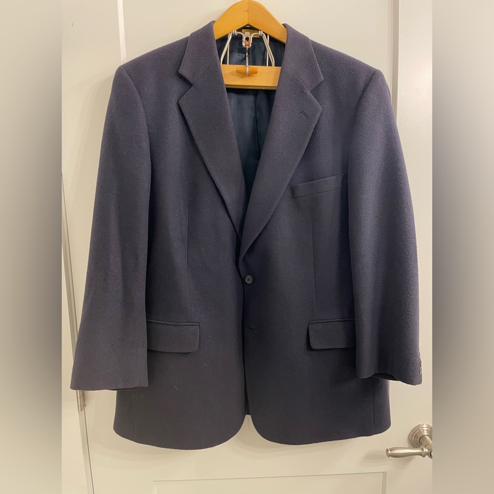 Brooks Brothers Navy Camelhair Blazer 46R Made in USA